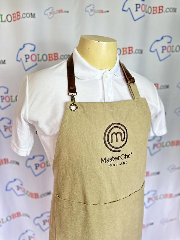 ผ้ากันเปื้อนปักโลโก้ตรงกลาง MasterChef Thailand มาสเตอร์เชฟ ประเทศไทย